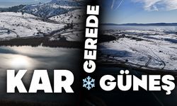 Kar ve güneş kartpostallık görüntüler oluşturdu