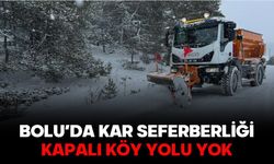 Bolu’da kar seferberliği: Kapalı köy yolu yok