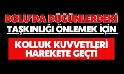 Bolu'da düğünlerdeki taşkınlığı önlemek için kolluk kuvvetleri harekete geçti