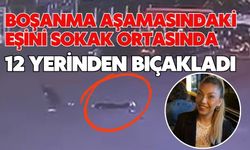 Boşanma aşamasındaki eşini sokak ortasında 12 yerinden bıçakladı