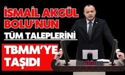 AKGÜL, BOLU’NUN TÜM TALEPLERİNİ TBMM’YE TAŞIDI