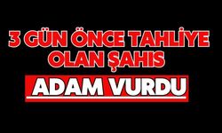 3 gün önce tahliye olan şahıs adam vurdu