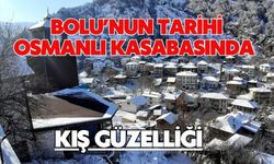 Bolu'nun tarihi osmanlı kasabasında kış güzelliği