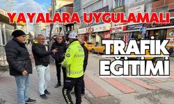 Yayalara uygulamalı trafik eğitimi