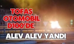 TOFAŞ OTOMOBİL D100’DE ALEV ALEV YANDI