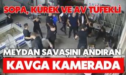 Sopa, kürek ve av tüfekli meydan savaşını andıran kavga kamerada