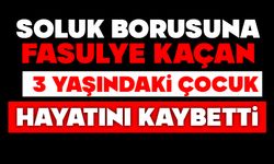 Soluk borusuna fasulye kaçan 3 yaşındaki çocuk hayatını kaybetti