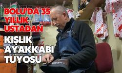 Bolu'da 35 yıllık ustadan kışlık ayakkabı tüyosu
