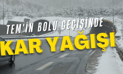 TEM'in Bolu geçişinde kar yağışı etkili oluyor