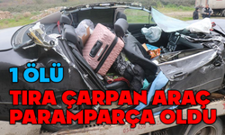 Kağıt gibi ezilen otomobilde can verdi