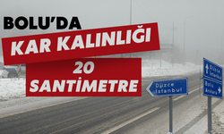 Bolu Dağı’nda, Kar kalınlığı 20 santimetreye ulaştı