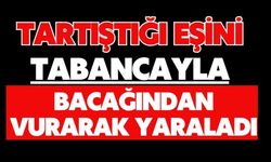 Tartıştığı eşini tabancayla bacağından vurarak yaraladı