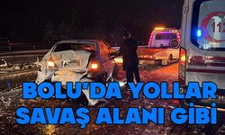 Bolu'da yollar savaş alanına döndü