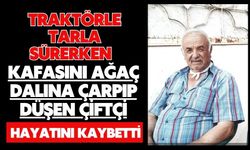 Traktörle tarla sürerken kafasını ağaç dalına çarpıp düşen çiftçi hayatını kaybetti