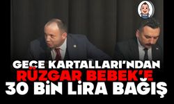 GECE KARTALLARI’NDAN RÜZGAR BEBEK’E 30 BİN LİRA BAĞIŞ