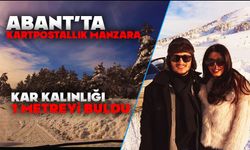 Abant’ta kartpostallık manzara: Kar kalınlığı 1 metreyi buldu