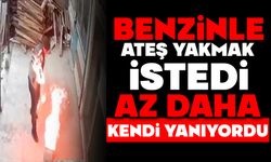 Benzinle ateş yakmak istedi, az daha kendi yanıyordu