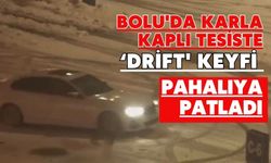 Bolu'da karla kaplı tesiste ‘drift' keyfi pahalıya patladı