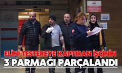 Elini testereye kaptıran işçinin 3 parmağı parçalandı