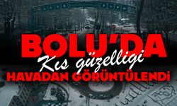 Bolu'da kış güzelliği havadan görüntülendi