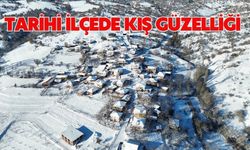 Tarihi ilçede kış güzelliği