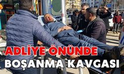 Adliye önünde boşanma kavgası