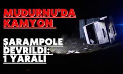 Mudurnu'da kamyon şarampole devrildi: 1 yaralı