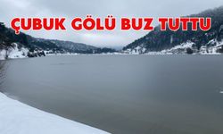 Çubuk gölü buz tuttu