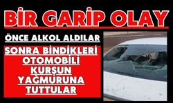 Önce alkol aldılar sonra bindikleri otomobili kurşun yağmuruna tuttular