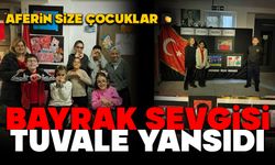 BAYRAK SEVGİSİ TUVALE YANSIDI