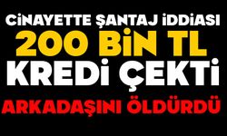 Cinayette şantaj iddiası: 200 bin TL kredi çekti, arkadaşını öldürdü