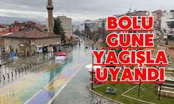 Bolu güne yağışla uyandı