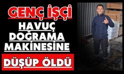 Genç işçi havuç doğrama makinesine düşüp öldü