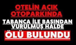 Otelin açık otoparkında tabanca ile başından vurulmuş halde ölü bulundu