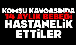 Komşu kavgasında 14 aylık bebeği hastanelik ettiler