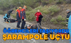 Yabancı öğrencileri taşıyan minibüs şarampole uçtu: 17 yaralı