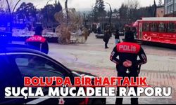 Bolu'da bir haftalık suçla mücadele raporu