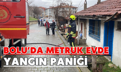Bolu’da metruk evde yangın paniği