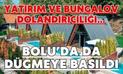 Yatırım ve Bungalov Dolandırıcılığı…  BOLU’DA DA DÜĞMEYE BASILDI