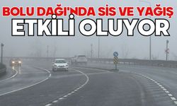 Bolu Dağı'nda sis ve yağış etkili oluyor