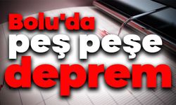 Bolu'da peş peşe deprem