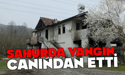 Sahur vakti çıkan yangında can verdi