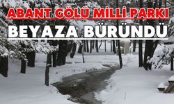 Abant Gölü Milli Parkı beyaza büründü