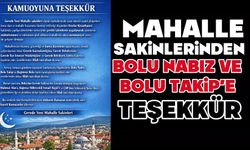 Mahalle Sakinlerinden Bolu Nabız ve Bolu Takip’e Teşekkür