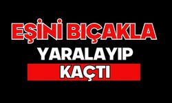 Eşini bıçakla yaralayıp kaçtı