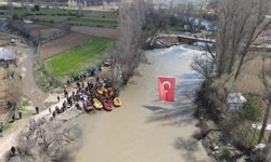 Gümüşhane'de Kelkit Çayı'nda rafting heyecanı