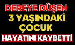 Dereye düşen 3 yaşındaki çocuk hayatını kaybetti