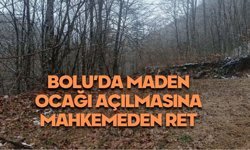 Bolu'da maden ocağına mahkemeden ret
