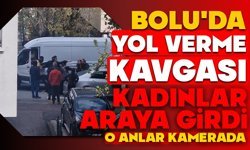 Bolu'da yol verme kavgası: O anlar kamerada