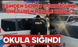 Eşinden şiddet gördüğünü öne süren hamile kadın, okula sığındı